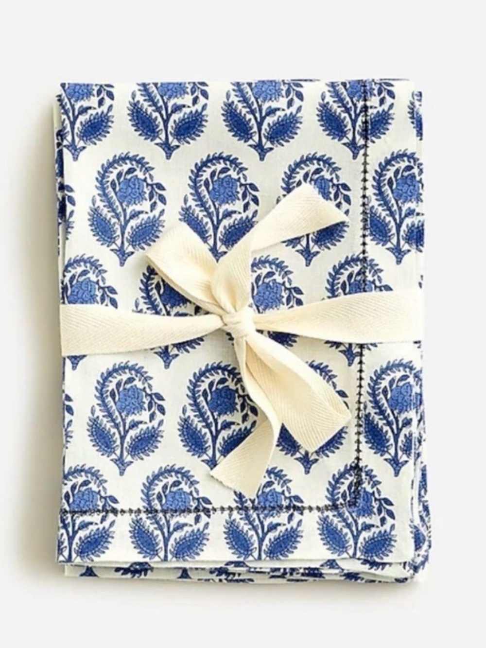 NWT J. Crew Linen Placemats in Bouquet Block Print (Set of 4)